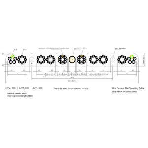 AAA174AMR14 OTISエレベーターフラット走行ケーブル